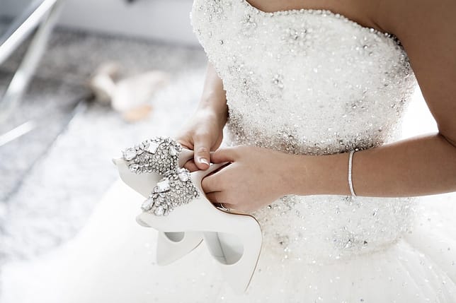 white wedding dress
